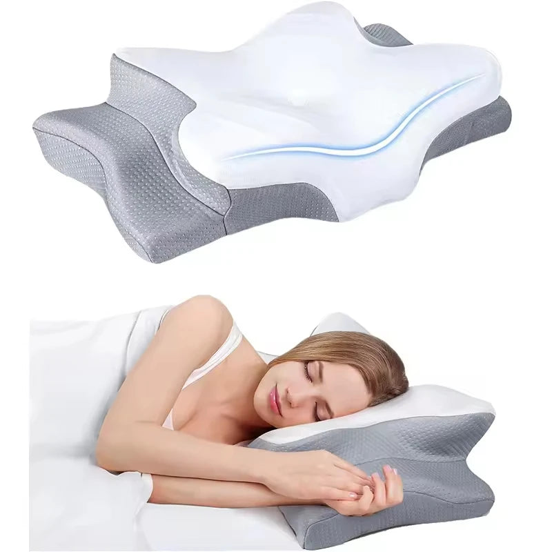Almohada Cervical Ergonómica de Espuma Viscoelástica (Memory Foam)