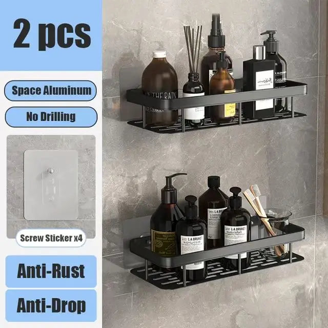 Repisa Organizadora para Baño y Cocina (Instalación Sin Taladro)
