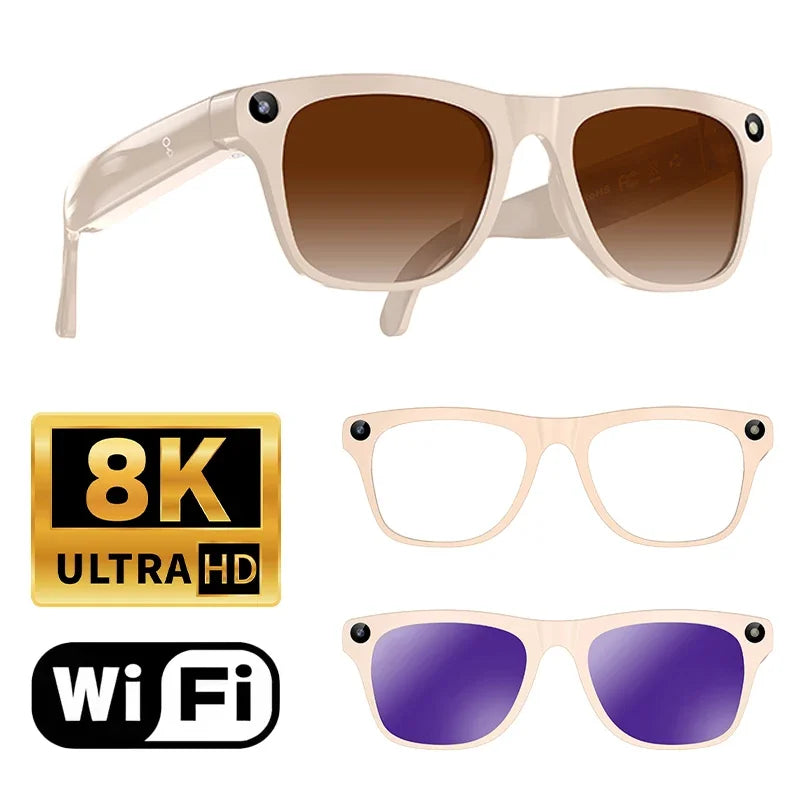 Lentes Inteligentes Lenovo AI – Cámara HD 8K, ChatGPT, Traductor y Bluetooth