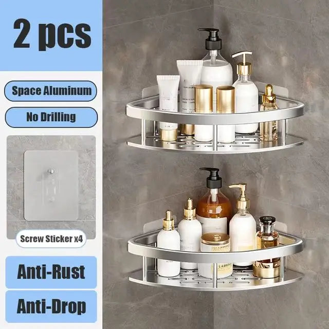 Repisa Organizadora para Baño y Cocina (Instalación Sin Taladro)